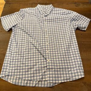 Sonoma Light Blue and White Checkered Men's Shirt